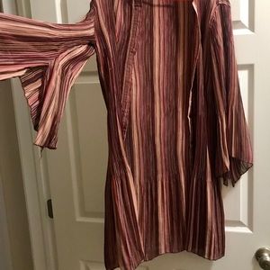 Bohemian button down striped kimono